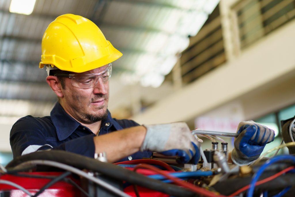 Employee working with tools