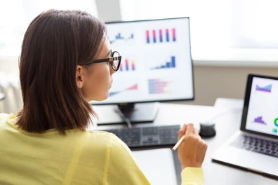 Employee working at desk