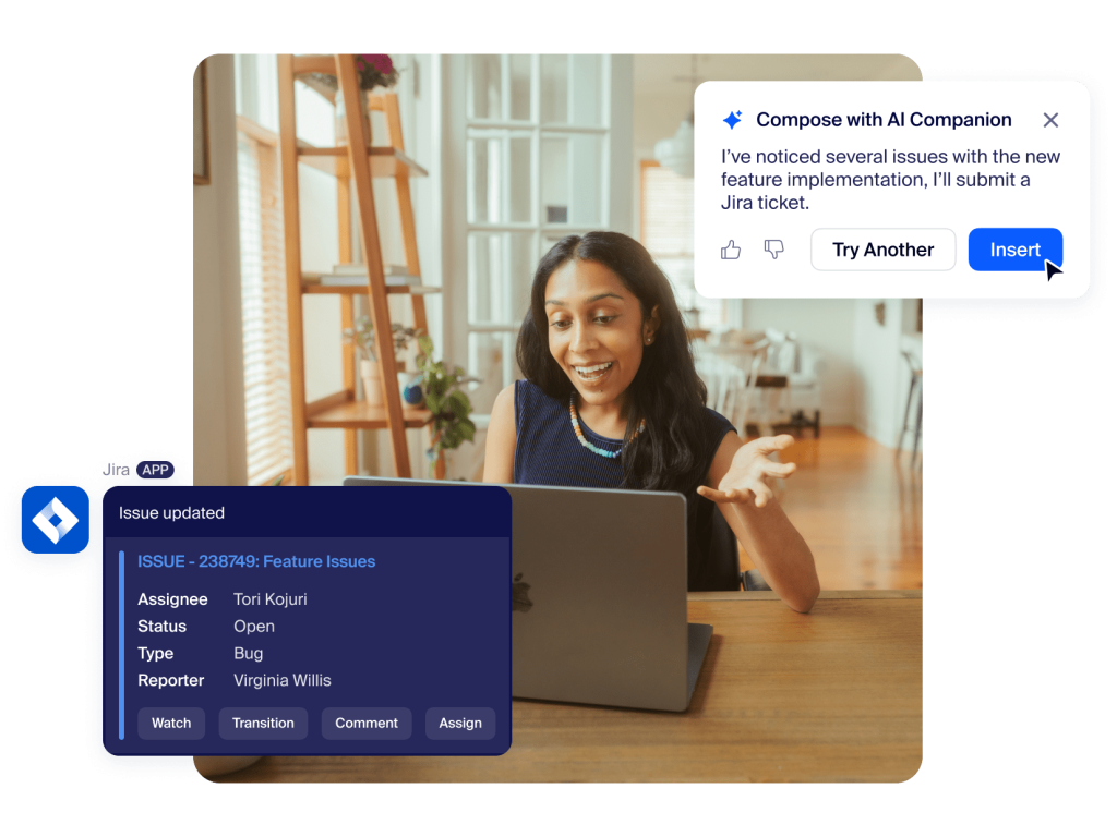 Person using Zoom AI