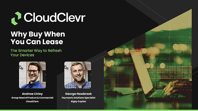 Thumbnail of the Device Leasing on-demand webinar title slide