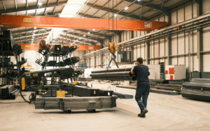 moving materials in a manufacturing facility