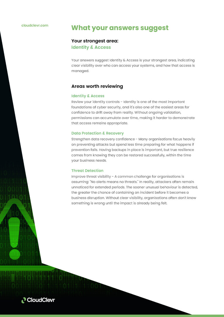 cyber confidence results - what your answers suggest